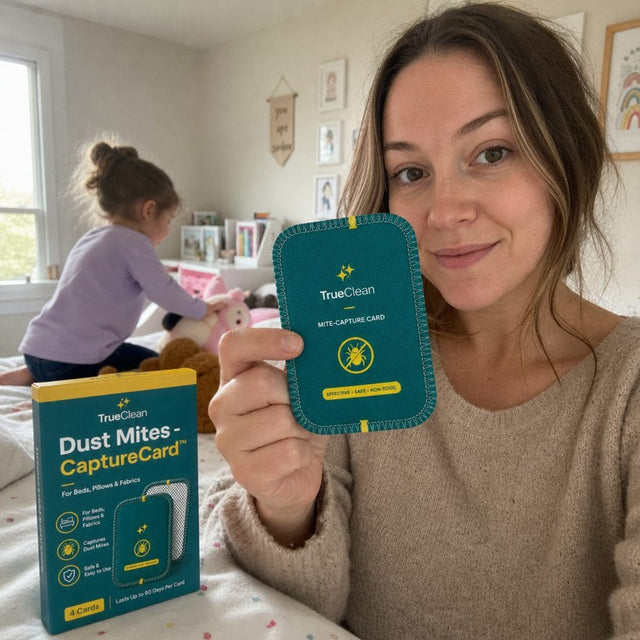 Mom holding a CaptureCard in the kids room