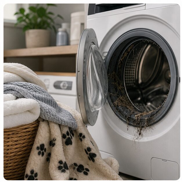 Hidden washer residue causing clean laundry odor